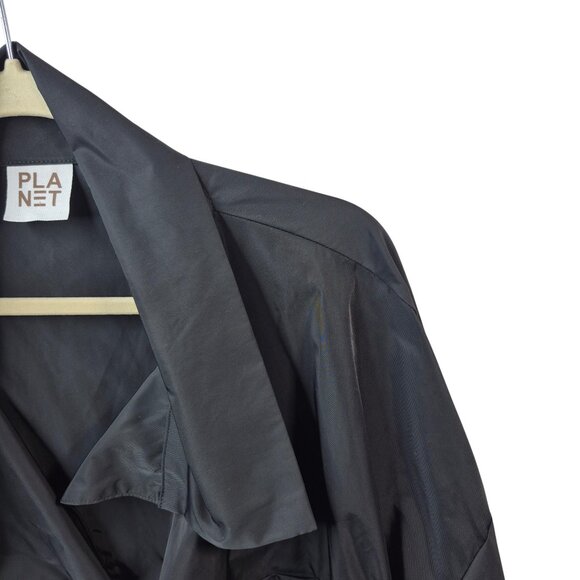 Planet by Lauren G Jacket Womens One Size Black Cropped Asymmetrical Lightweight - Picture 8 of 8